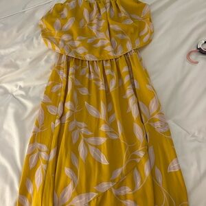 Strapless floral dress